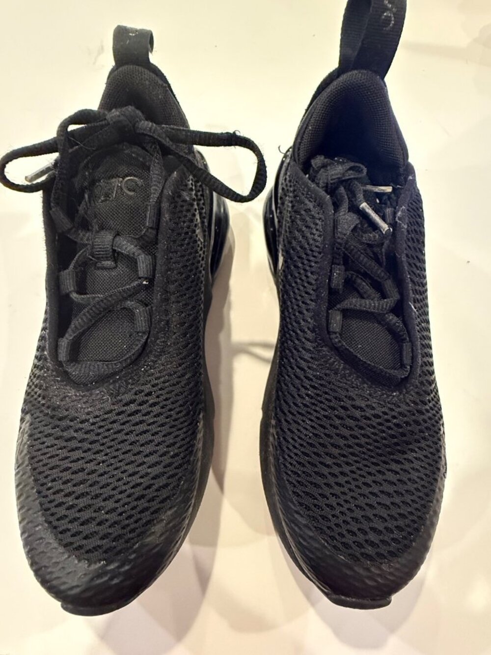 Nike Air Max 270 Black Kids Sneakers US 13.5C Lightweight Breathable Mesh Pre-Ow